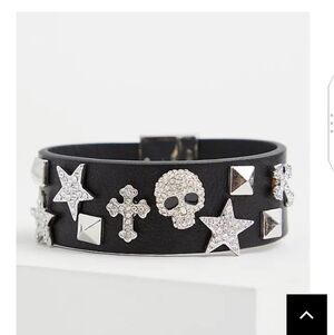 ☠️ BLACK SKULL & STARS MAGNETIC BRACELET☠️